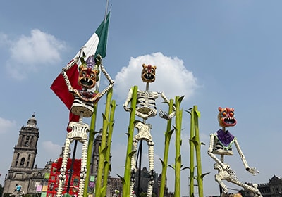 色鮮やかな祭壇とガイコツが象徴する、祝祭「死者の日」の展示