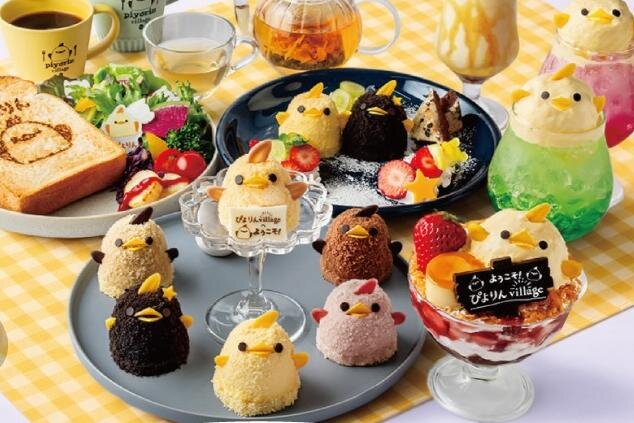 ひよこ型スイーツ「ぴよりん」カフェがJR名古屋駅に、濃厚プリン×竹炭の“星空ぴよりん”など限定メニュー - ファッションプレス