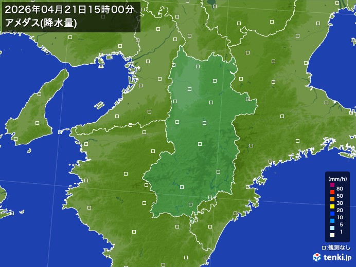 奈良県の過去のアメダス実況(2026年04月21日)(降水量) - 日本気象協会 tenki.jp