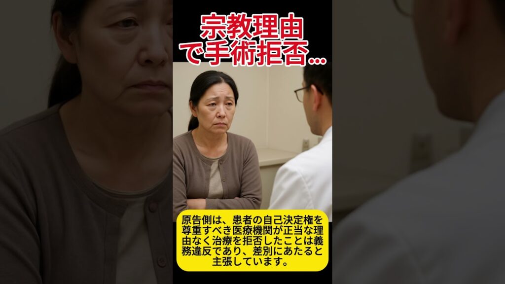 手術拒否で提訴…宗教理由に波紋 #ニュース #速報 #医療問題 #裁判 #話題
