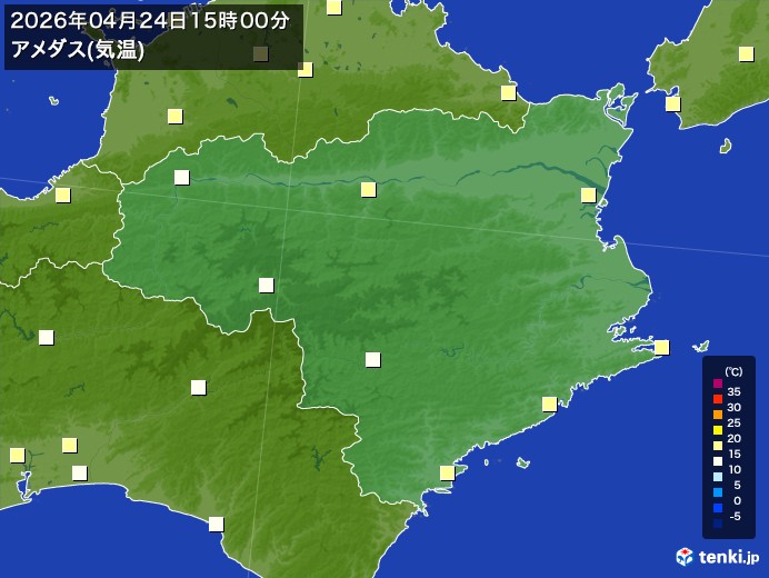 徳島県の過去のアメダス実況(2026年04月24日)(気温) - 日本気象協会 tenki.jp