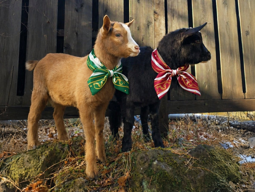 富士山の麓で「ヤギのシツジ」がお出迎え。HANZ OUTDOOR RESORT河口湖で、タロとジロが執事に就任！ | 株式会社ハンズゴルフ＆リゾートのプレスリリース