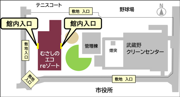 むさしのエコreゾート案内図