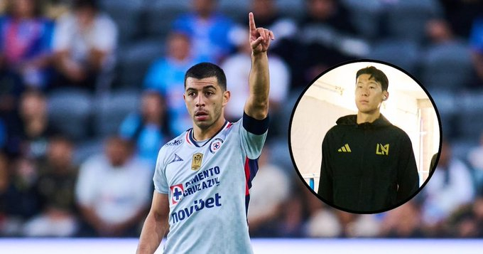 メキシコ代表でクルス·アスル所属のエリ·クリラ（左）とソン·フンミン。 /写真=フォックススポーツのSNSキャプチャー