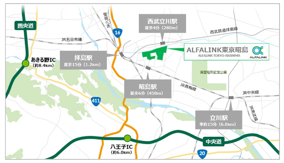 20260420glp3 - 日本GLP／東京都昭島市でマルチテナント型3棟・総敷地52万m2の開発へ、計画方針を公表