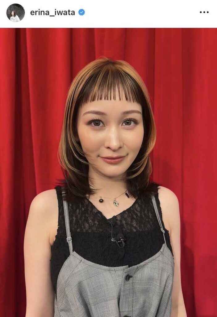 岩田絵里奈アナのインスタグラム（＠ｅｒｉｎａ＿ｉｗａｔａ）より