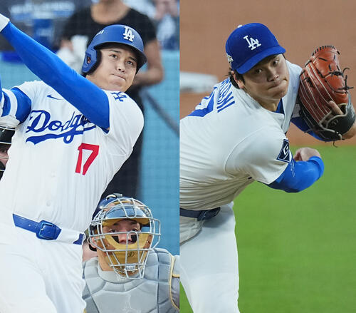 二刀流のドジャース大谷翔平（2025年撮影）