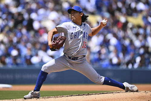 ドジャース戦に先発したカブス今永昇太（ロイター）