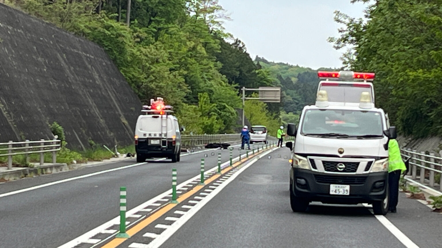 群馬・渋川市の国道でひき逃げか　男性は死亡　事故現場には倒れたバイクとシカ2頭も（TBS NEWS DIG Powered by JNN）