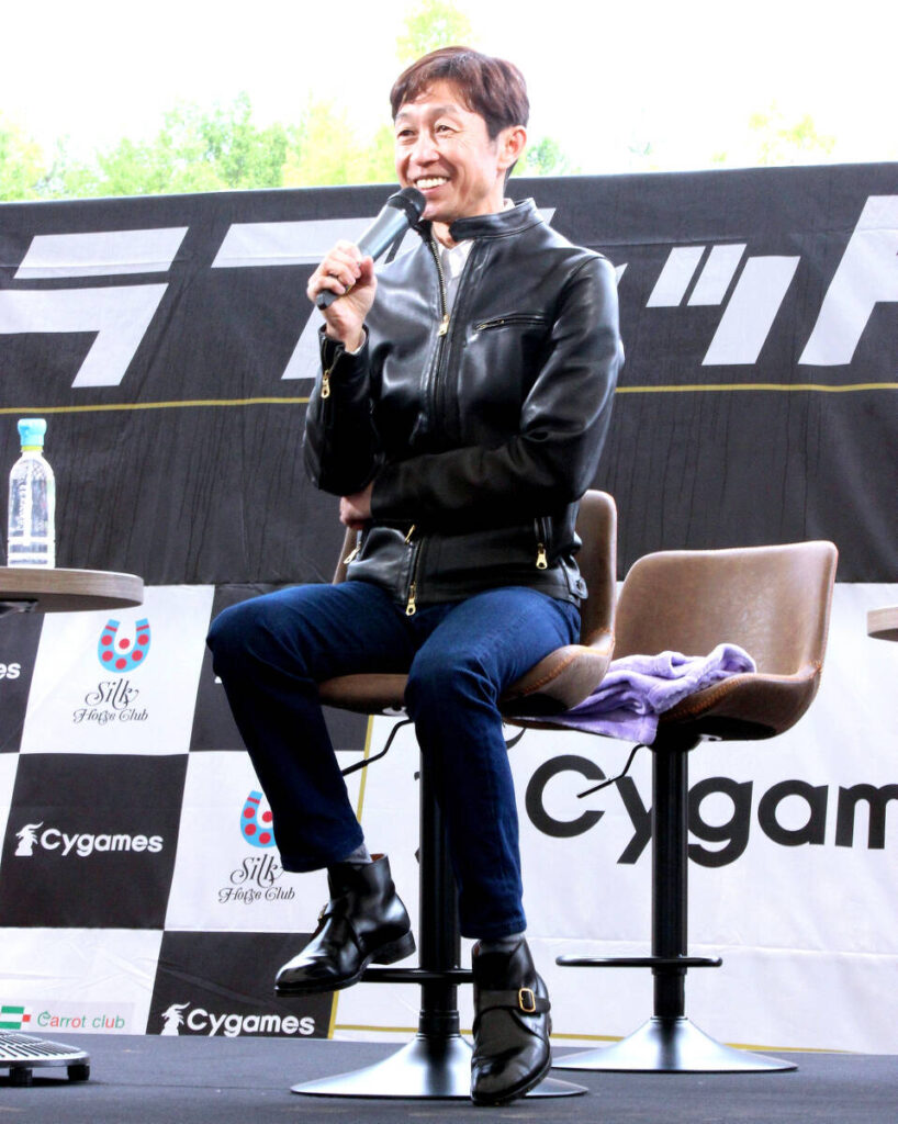 「サラブレッドホースショー　ザ・セカンドキャリア」のスペシャルトークショーに出演した武豊騎手（カメラ・内尾　篤嗣）