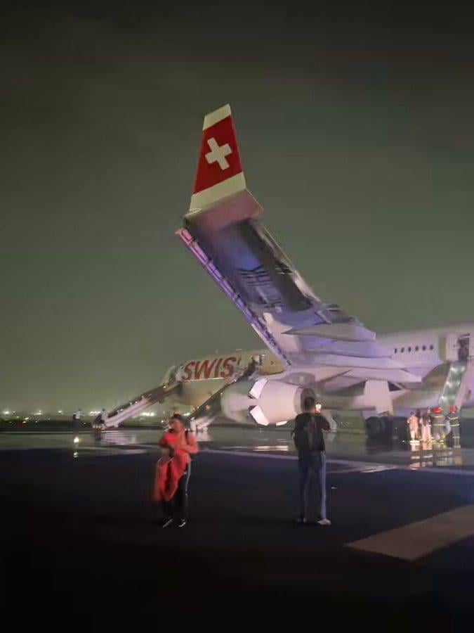 デリーでSWISS便のエンジンが故障、離陸中に火災、6人負傷