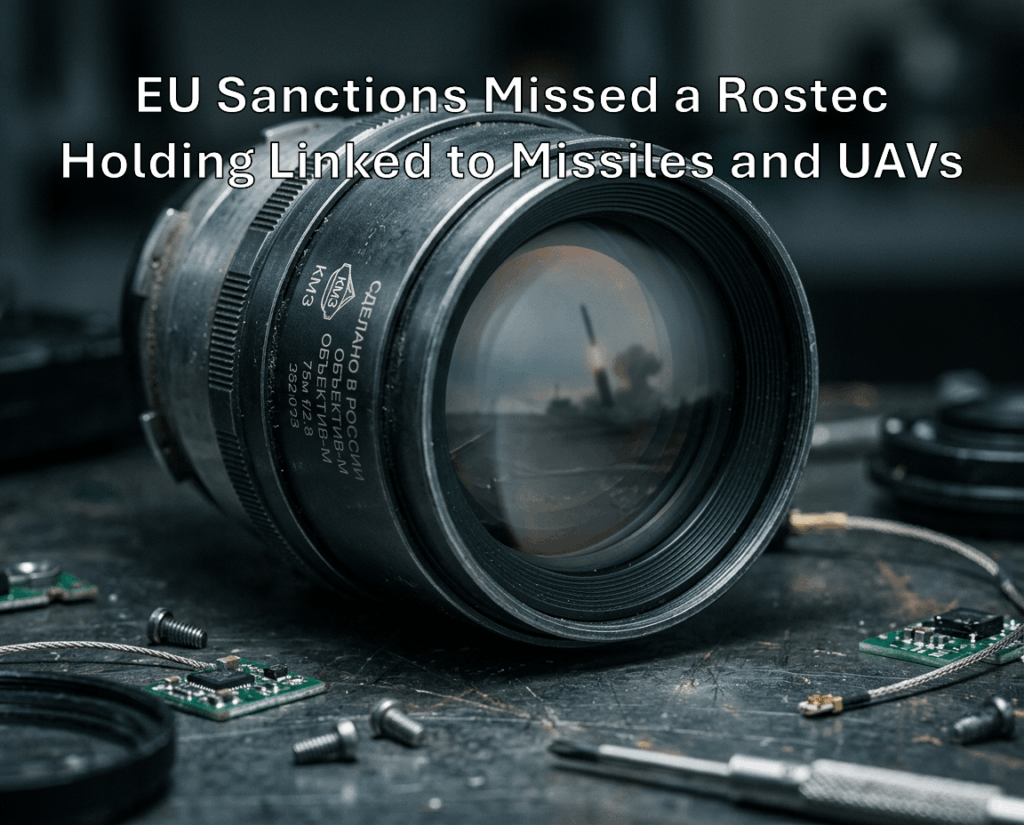 ウクライナ国防情報局によると、民間製造業者として公的に提示されているロステック社のシュヴァベ保有には、イスカンデル-Mミサイル用のフォトダイオード、クラスノポリ-M2砲弾の部品、レーザー距離計、熱画像装置、防衛用途の赤外線光学機器を製造する工場が含まれている。