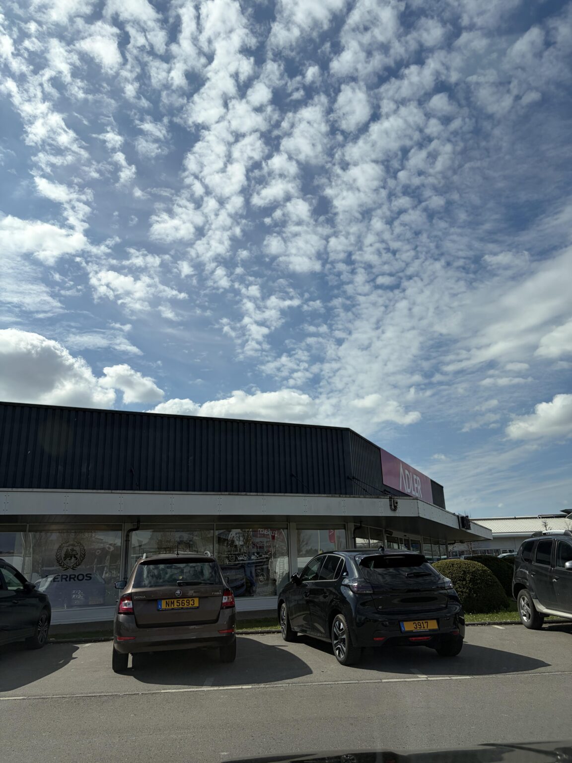 この美しい晴れた日に美しい駐車場！