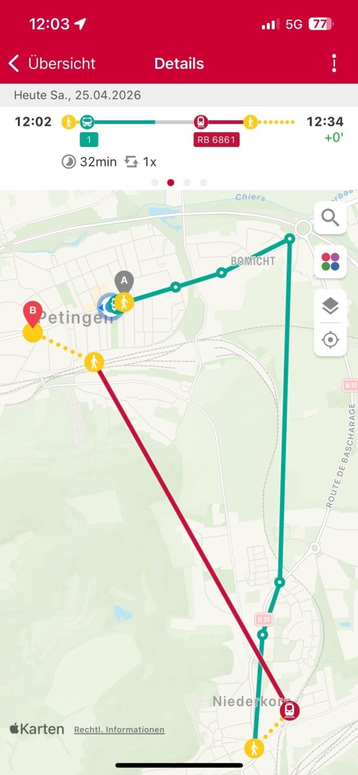 CFL アプリの往復
