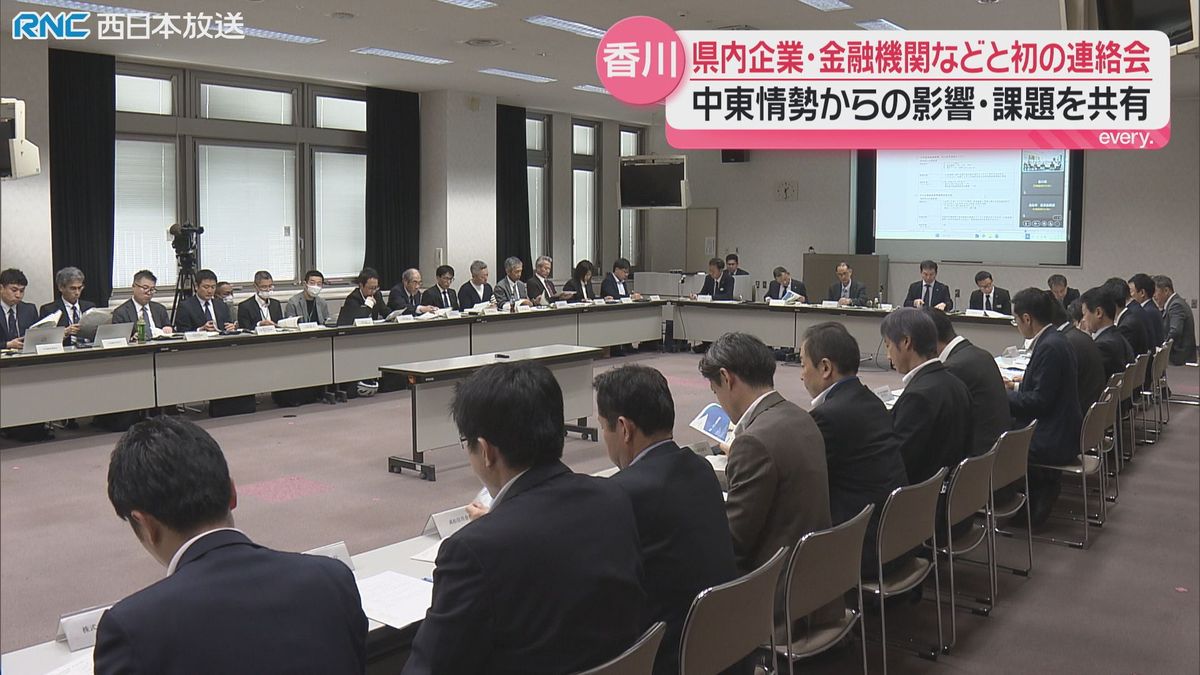 中東情勢　香川県と県内企業が連絡会で意見交換