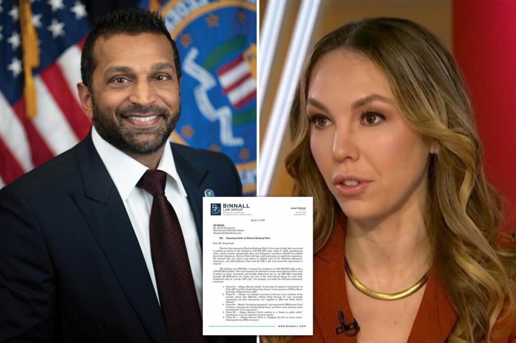 カシュ・パテルFBI長官、過度の飲酒を主張する「完全に虚偽」の報道でアトランティック紙を告訴すると脅迫