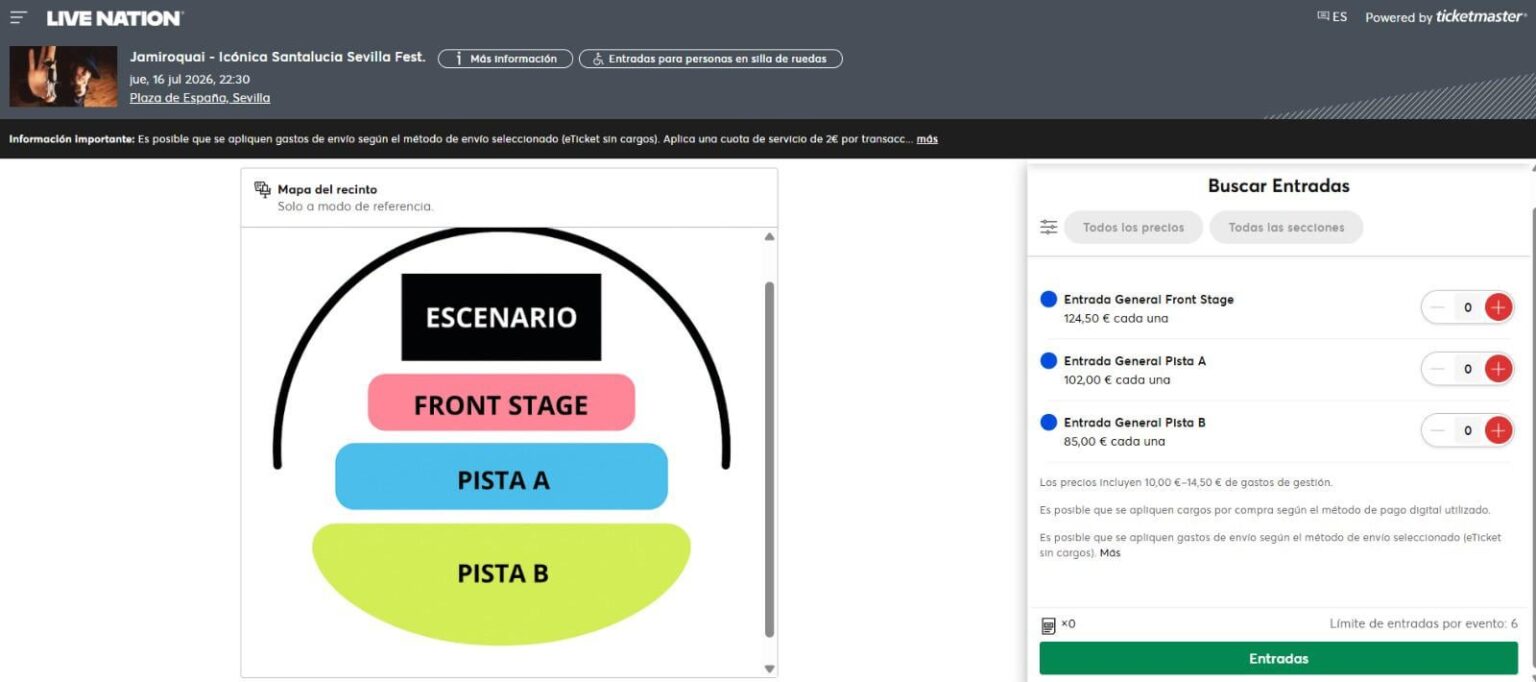 イコニカ サンタ ルシア ジャミロクワイ チケット