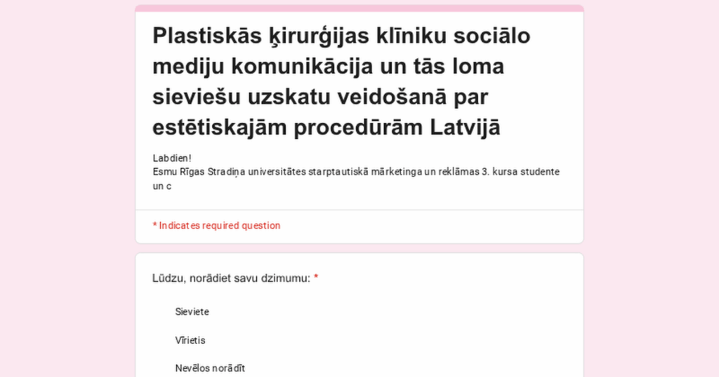 ラトビアにおける形成外科クリニックのソーシャルメディアコミュニケーションと美容処置に関する女性の意見形成におけるソーシャルメディアの役割