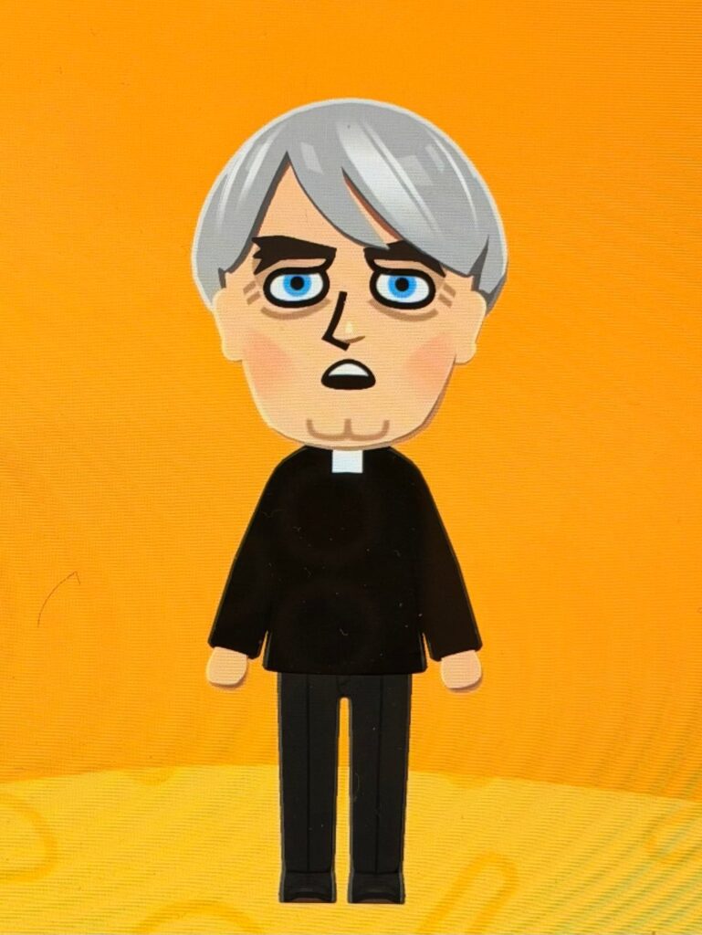 トモダチライフでテッド神父のMiiを作りました
