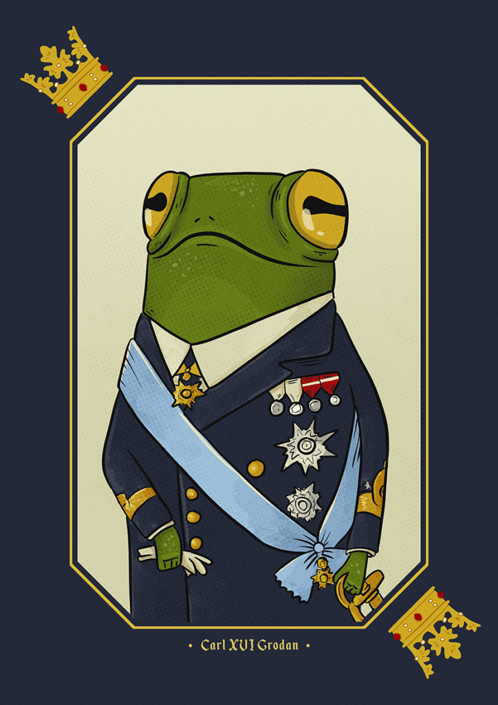 国王80歳のお誕生日おめでとうございます！私の王様カエル、カール 16 世カエルをもう一度見せてお祝いしたいと思います。彼はとてもハンサムです。ヴァルボルグの皆さん、おめでとうございます!