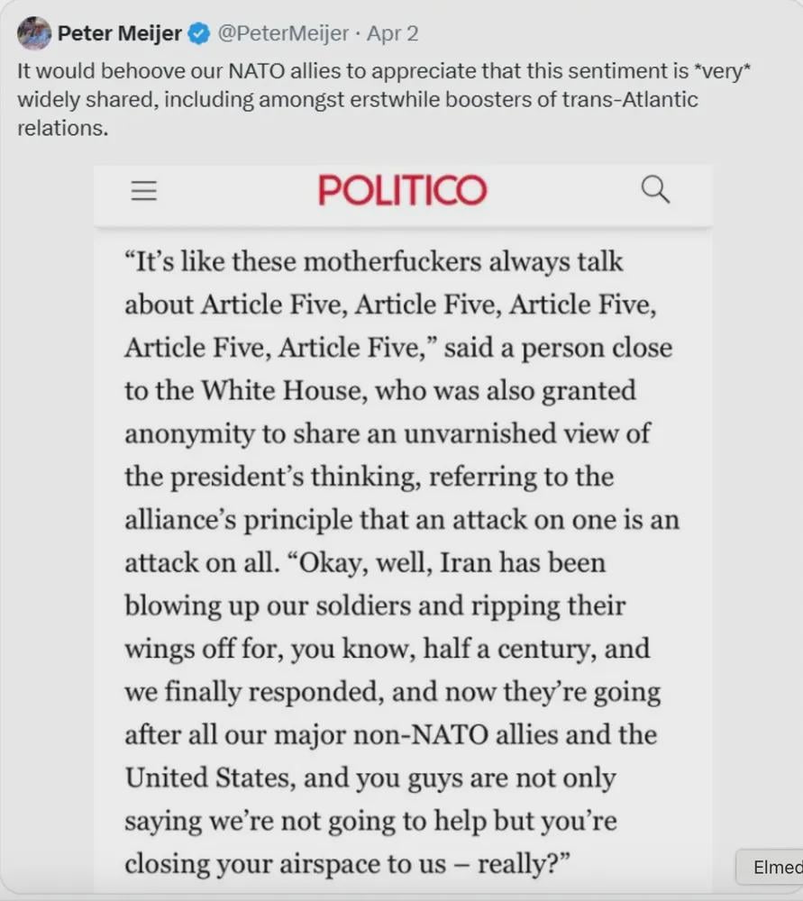 みなさん、大統領は今年初めにNATO加盟国の領土に侵攻すると文字通り脅迫しており、それを阻止するために軍隊を派遣しなければならないほどになりました。それには結果が伴います。