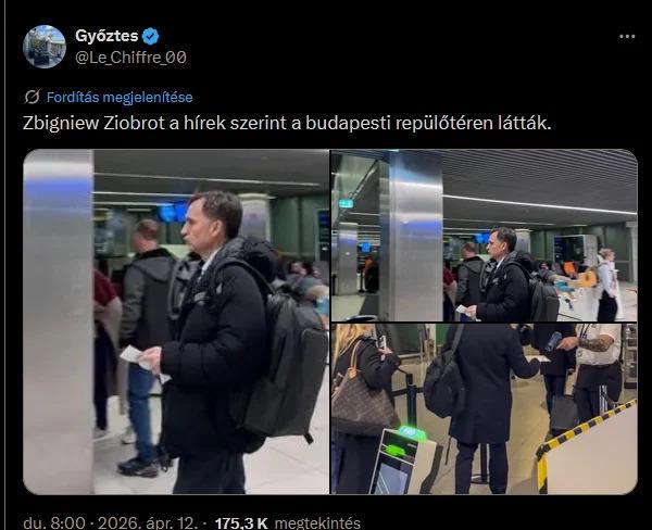 ハンガリーの空港で発見されたズビグネフ・ジブリオット。