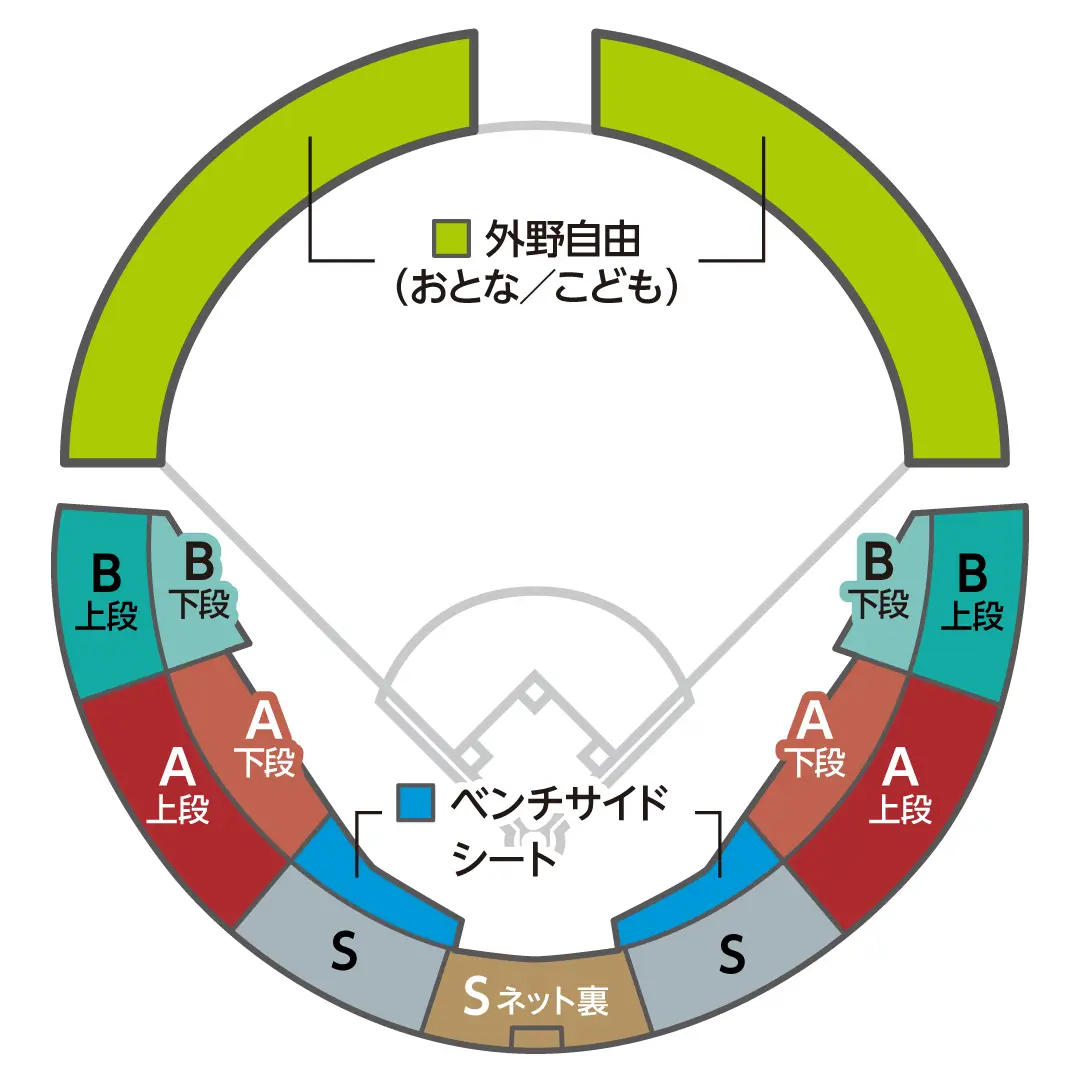 5/12に開催される巨人vs広島の座席表