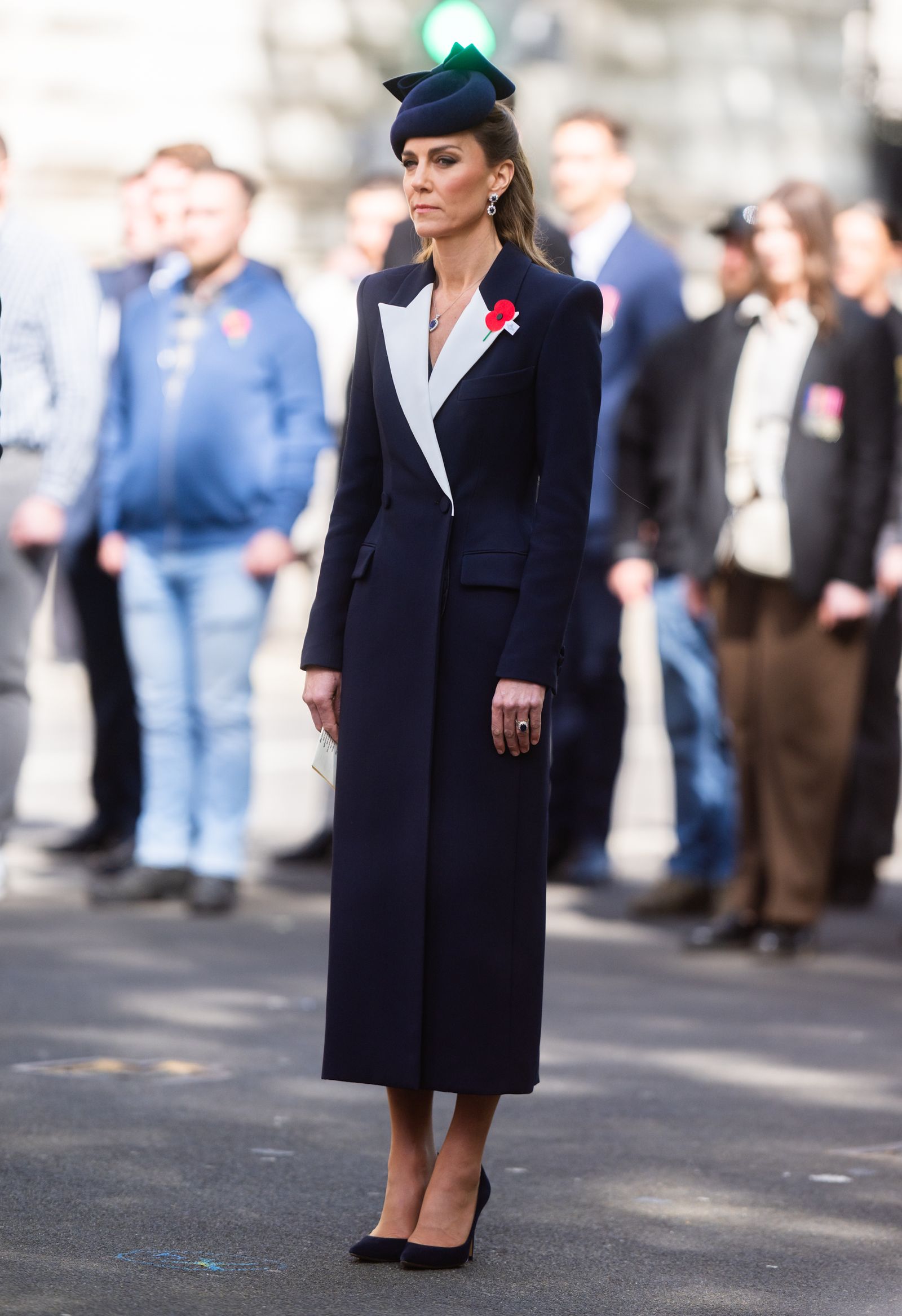 キャサリン妃Catherine Princess of Wales attends the wreath laying and parade service as part of the ANZAC Day commemorations...