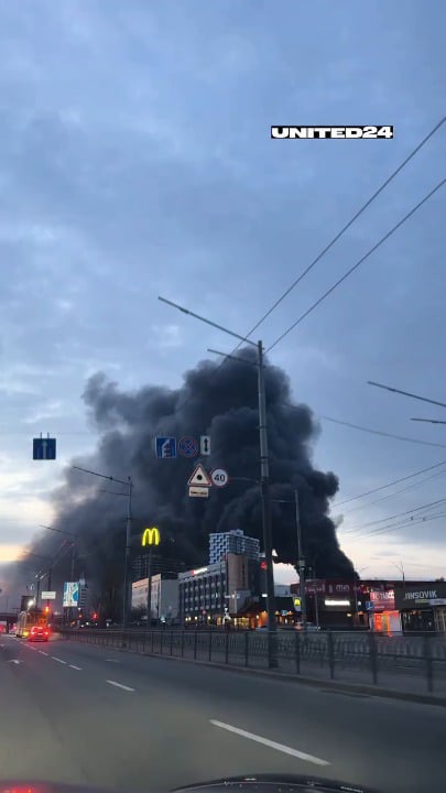 今日のロシア攻撃後のキエフ