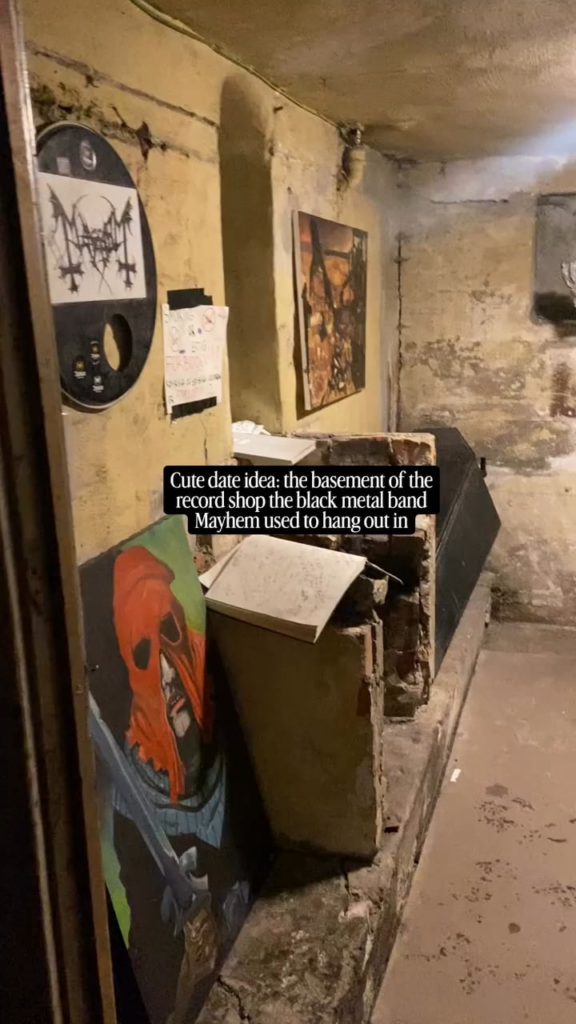 メイヘムバンドがたむろしていたレコードショップの地下