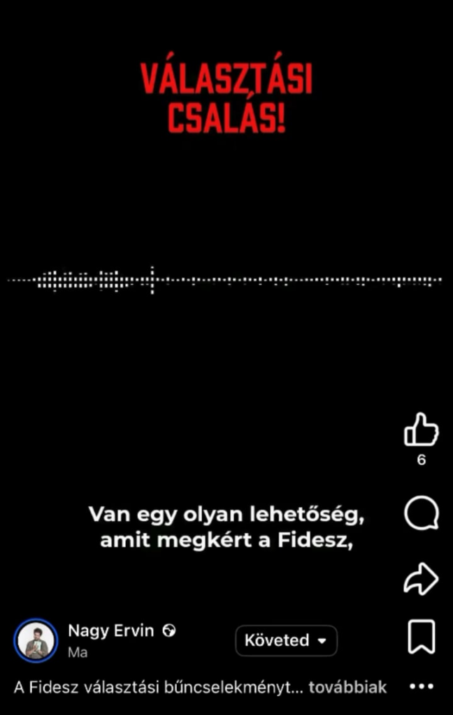 エルビン・ナジ：ドゥナウーイヴァーロス選出のフィデス議員ラホス・メサロスは若者の票を1万フォリントで買い取りたいと考えている - 音声録音