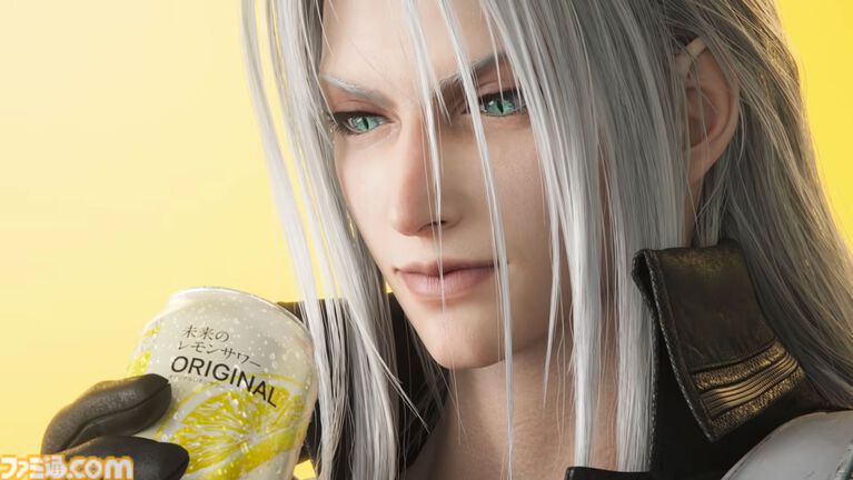 『FF7 リバース』セフィロスがお酒を飲む。アサヒビールの『未来のレモンサワー』とのコラボ映像が公開