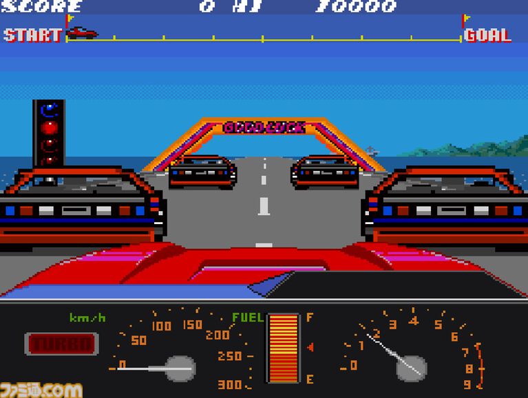 【アケアカ】『KONAMI RF2 Red Fighter』が4月16日に配信開始。過酷な全6ステージを、燃料切れに注意しながら走り抜けるレースゲーム