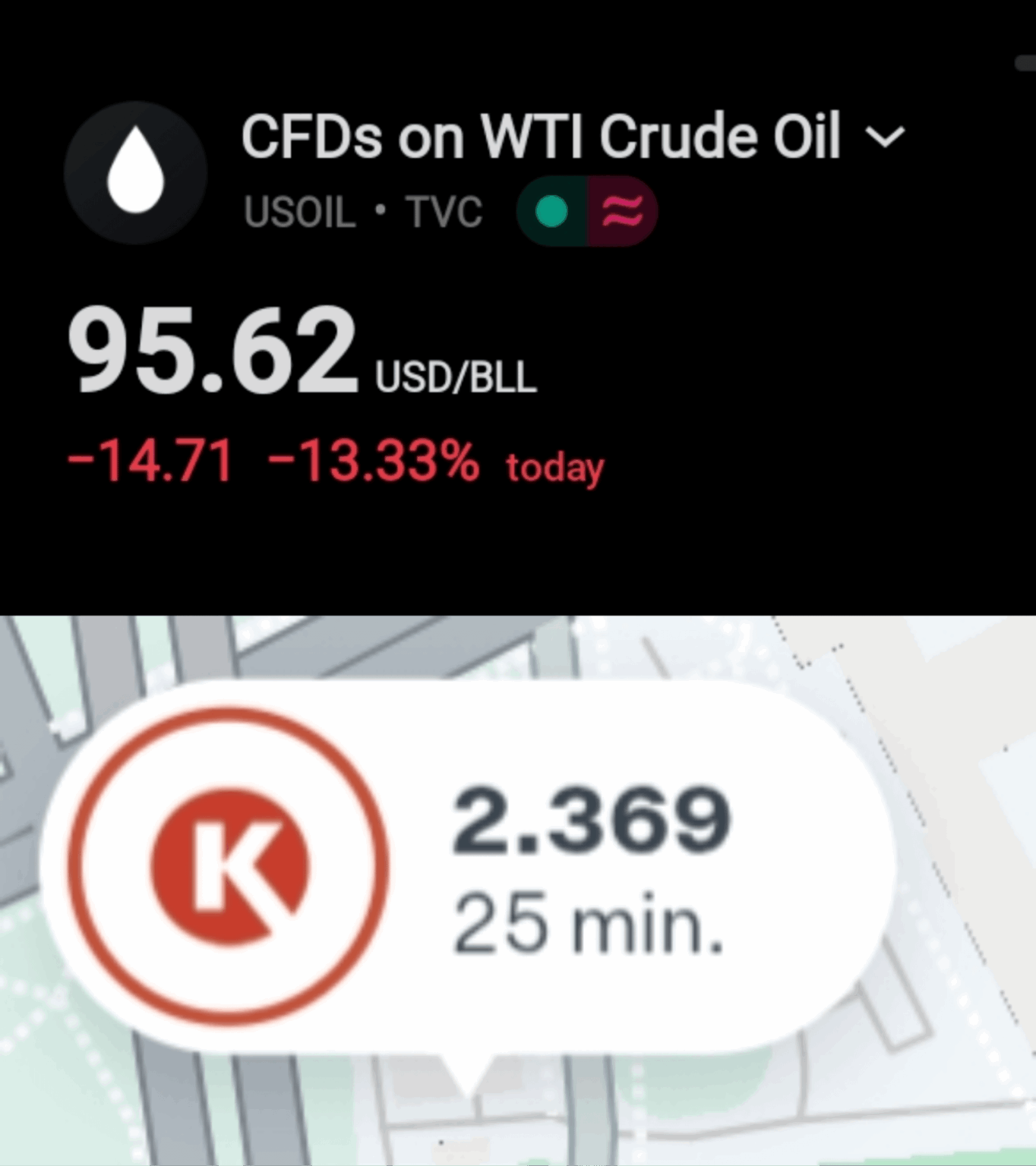 原油は一晩でほぼ15％下落します。リトアニアのガソリンスタンドは、すでに高値で購入したので、それを先に売らなければならないようなものです。