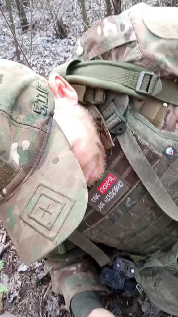 ロシア侵略者が対人地雷を踏み足の一部を失った