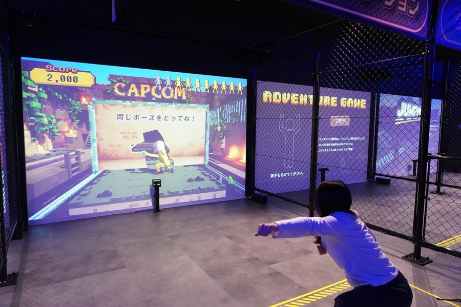 「カプコンキャラモーション」体験の様子（Lmaga.jp撮影）