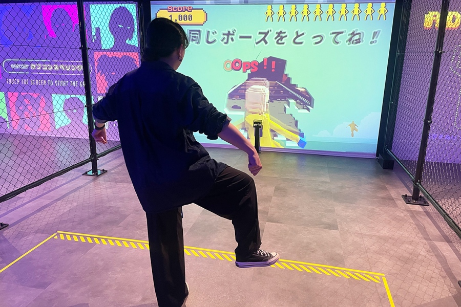 「カプコンキャラモーション」体験の様子（Lmaga.jp撮影）