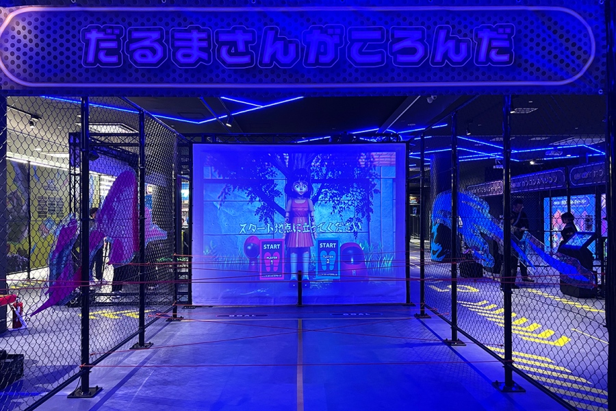 「CAPCOMIX」内のゲーム「クレイジーダルマサン」（Lmaga.jp撮影）