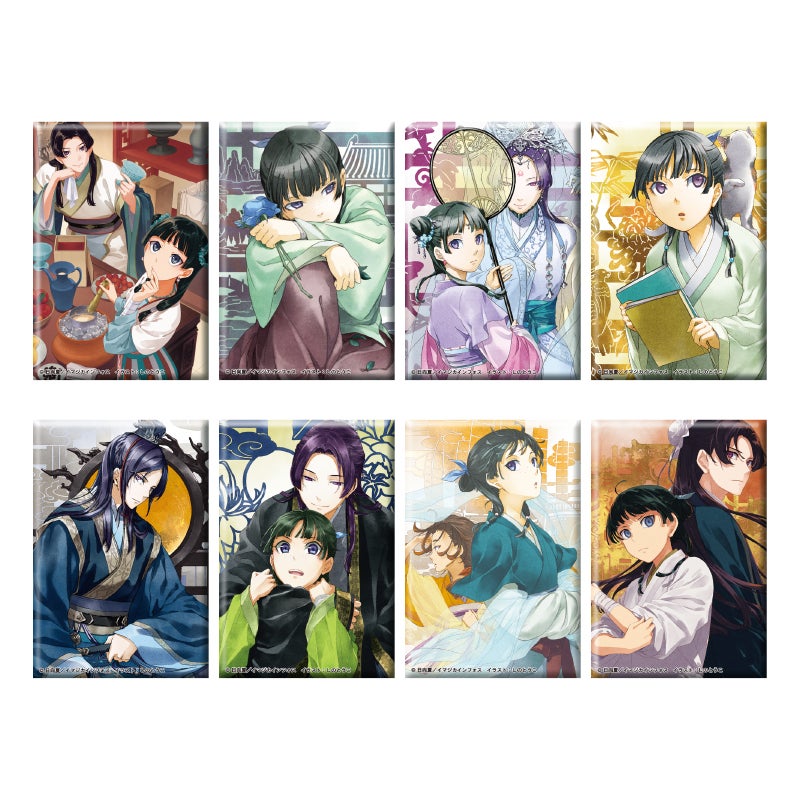 スクエア缶バッジ（ランダム8種）　税込660円（C）日向夏／イマジカインフォス　イラスト：しのとうこ