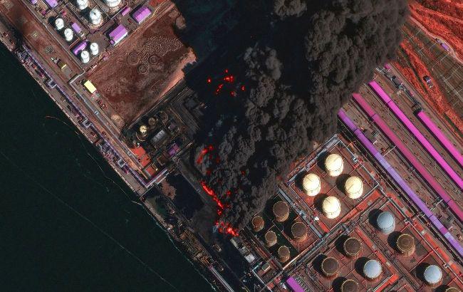 ウクライナのドローン攻撃でロシアの大手製油所の主要ユニットが炎上