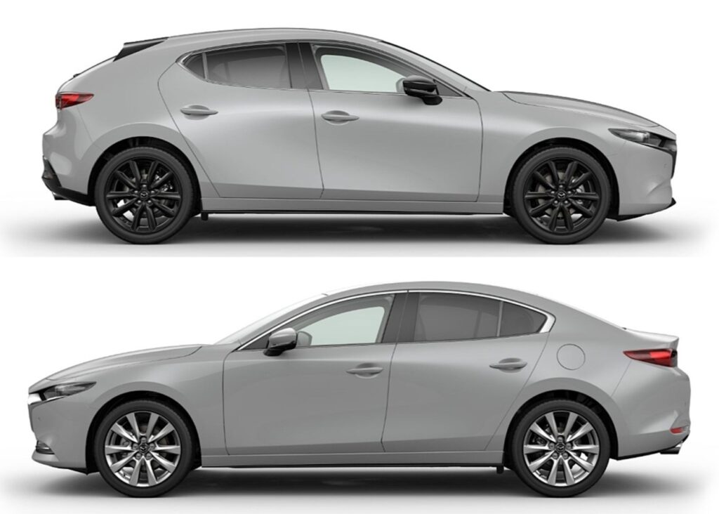 「MAZDA3 2027年モデル（欧州仕様）」のエアログレーメタリックのイメージ画像。 - つらつらとMAZDA