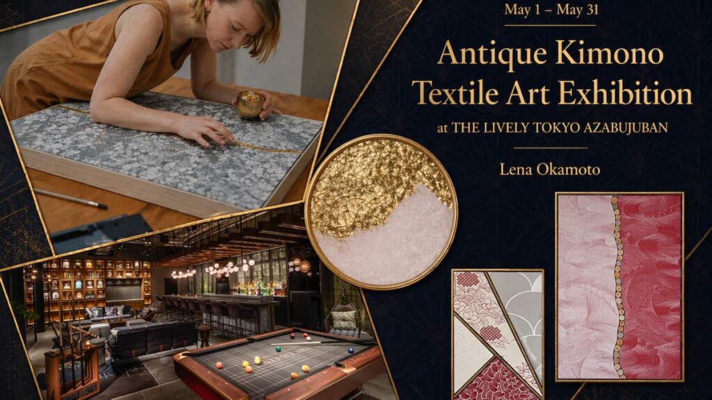 ライフスタイルホテル「THE LIVELY 東京麻布十番」の空間にて、ikasuが着物アップサイクルアート展を開催 - 産経ニュース