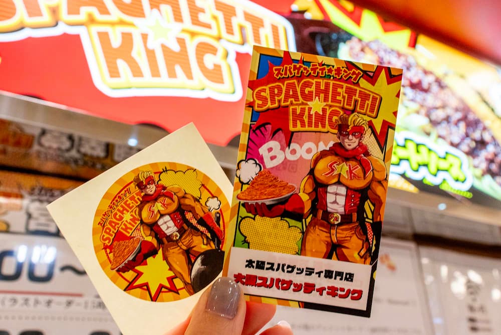 “スパキン”のステッカーが欲しい人は、スタッフさんに声掛けを♪