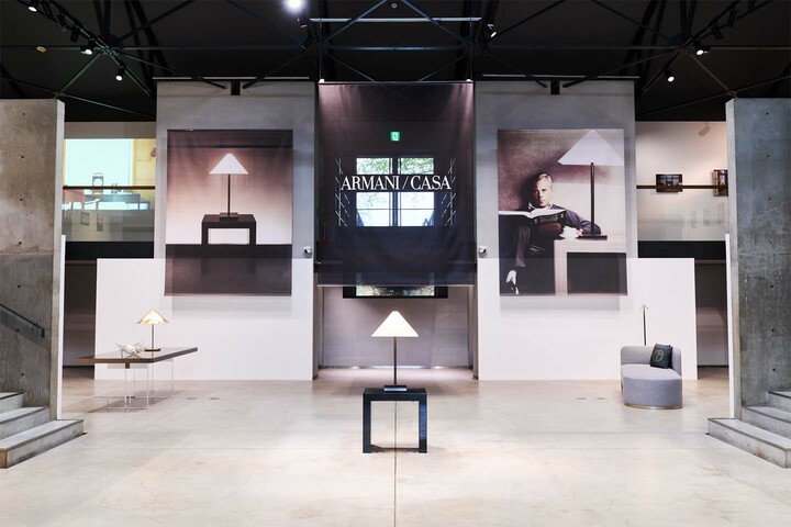 長野県・御代田町のMMoPにて開催中の『ARMANI/CASA 展 ― 光と空間が描く、静かなエレガンス』の様子