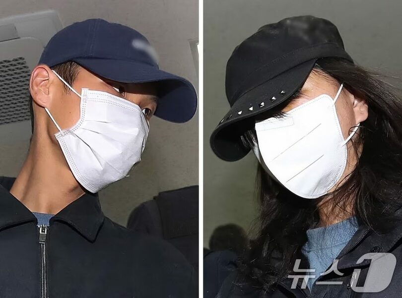 50代の義母を殺害し遺体をキャリーケースに入れて遺棄した疑いが持たれる20代の男（左）と、犯行に関与したとされる娘(c)news1