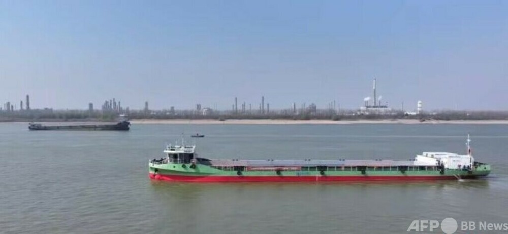 長江中上流初のゼロカーボン輸送船団・中国　写真1枚　国際ニュース：AFPBB News