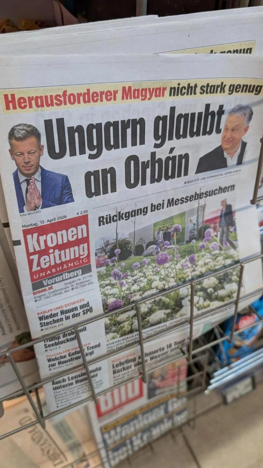 クローネン・ツァイトゥングは昨日の夕方までオルバンの勝利を期待していた。 :)