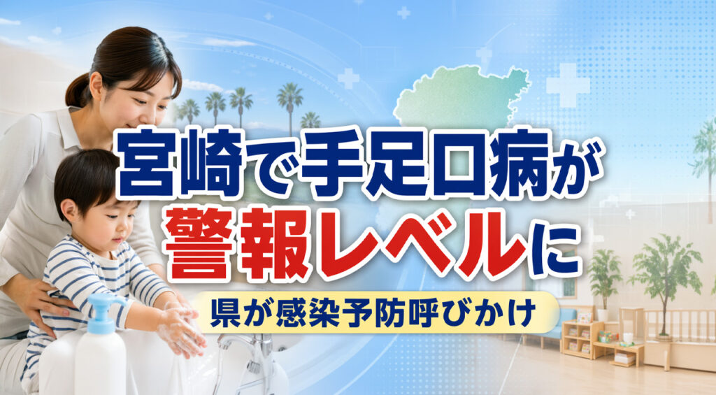 宮崎で手足口病が警報レベルに　現時点の最新公式情報を整理ーアイキャッチ画像