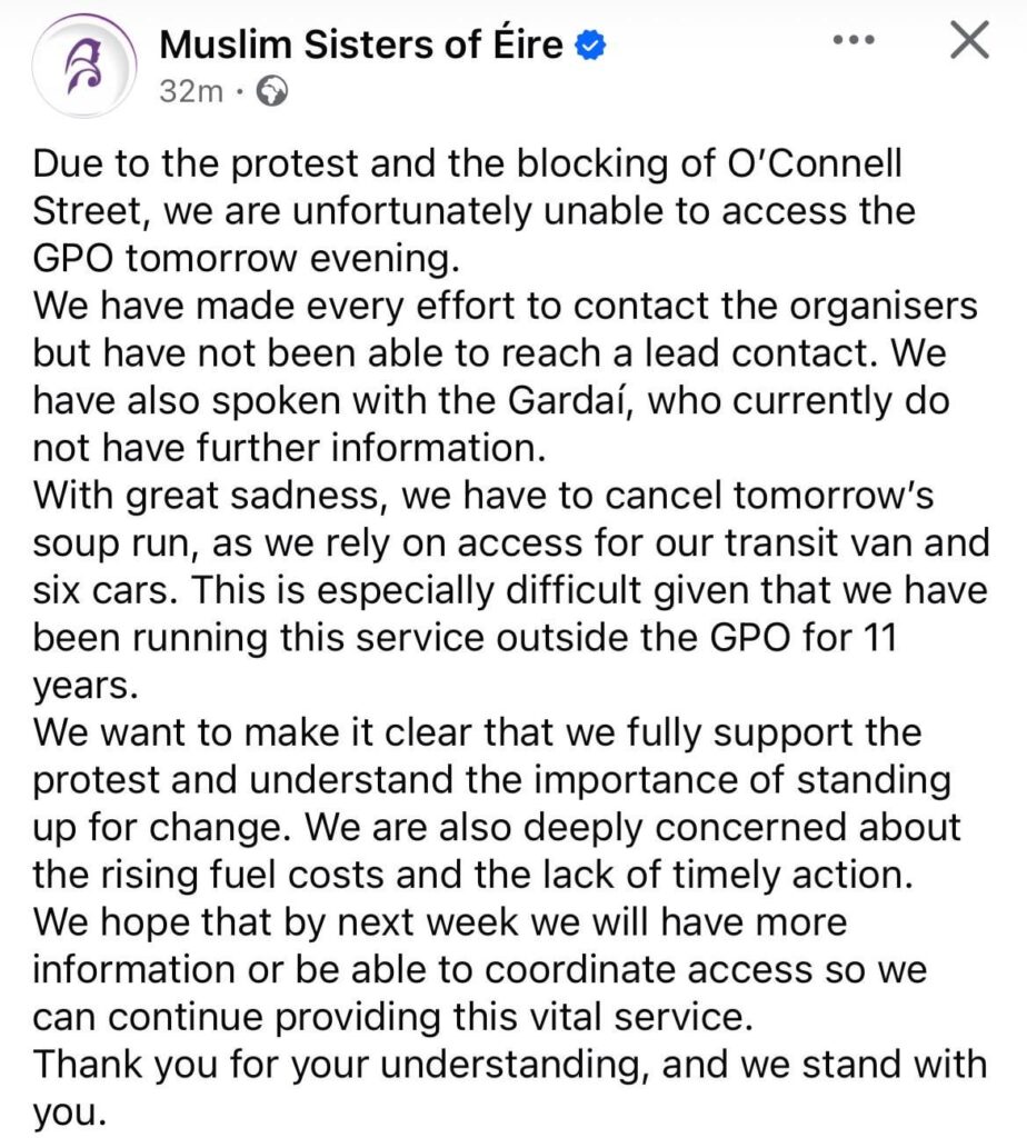 念のために言っておきますが、GPO の外ではフードバンクや炊き出しは行われません。