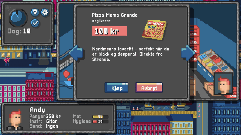 オスロの売れないミュージシャンを描いたゲーム